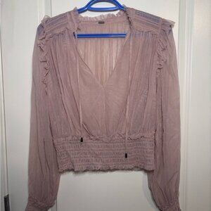 Free People Twyla top in dusty mauve